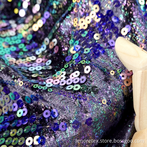 Foil Print Embroidery Velvet Fabric With Metallic Sequin